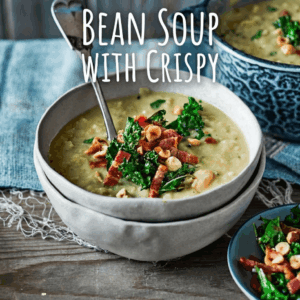 Bean Soup with Crispy Kale and Bacon