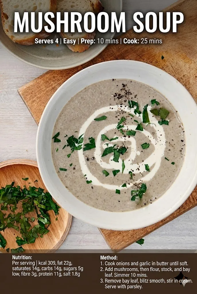 Mushroom Soup Recipe 2x3