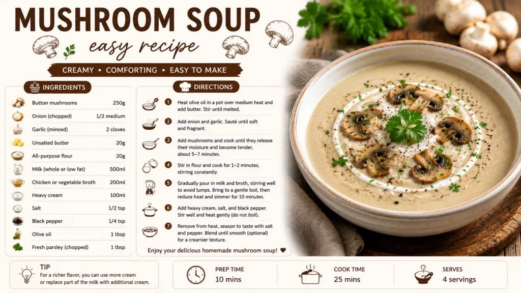 Mushroom Soup Recipes Easy: Creamy Homemade Comfort Food You Can Make Anytime