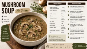 Mushroom Soup Recipes No Cream: Hearty, Silky, and Dairy Free