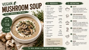 Mushroom Soup Recipes Vegan Creamy, Easy, and Dairy Free 16x9