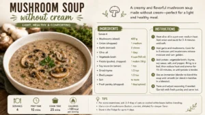 Mushroom Soup Recipes Without Cream Silky, Light, and Full of Flavor 16x9